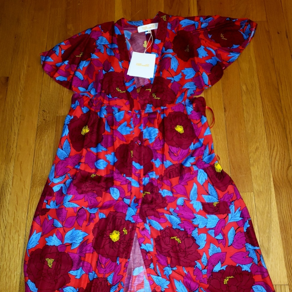 Button down open back mini dress